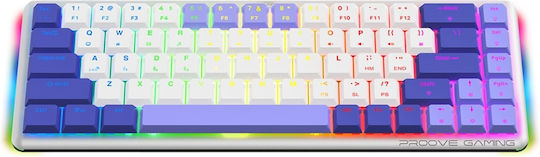 Proove AFK Ασύρματο Gaming Μηχανικό Πληκτρολόγιο 65% με Outemu Red διακόπτες και RGB φωτισμό (Αγγλικό US) Λευκό