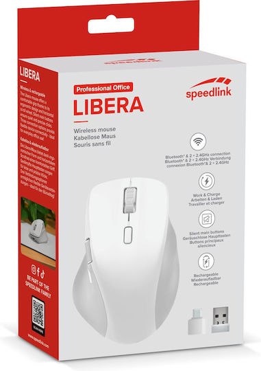 SpeedLink Libera Безжичен Мишка Бял