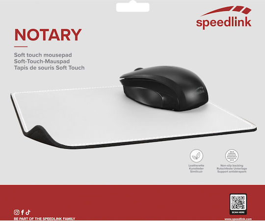 SpeedLink NOTARY Soft Touch Mousepad White Mouse Pad Λευκό SL-6243-LWT