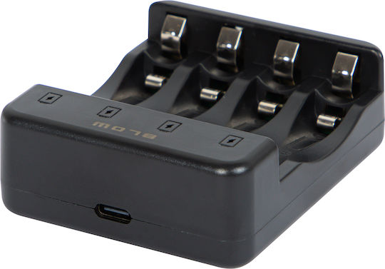 Blow USB Ladegerät 4 Batterien Ni-Cd/Ni-MH Größe AA/AAA