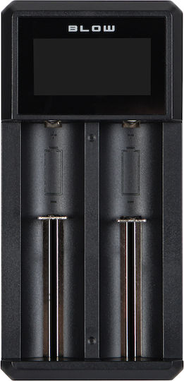 Blow USB Ladegerät 2 Batterien Li-Ion Größe AA/AAA/18650/21700/16340/26650/14500
