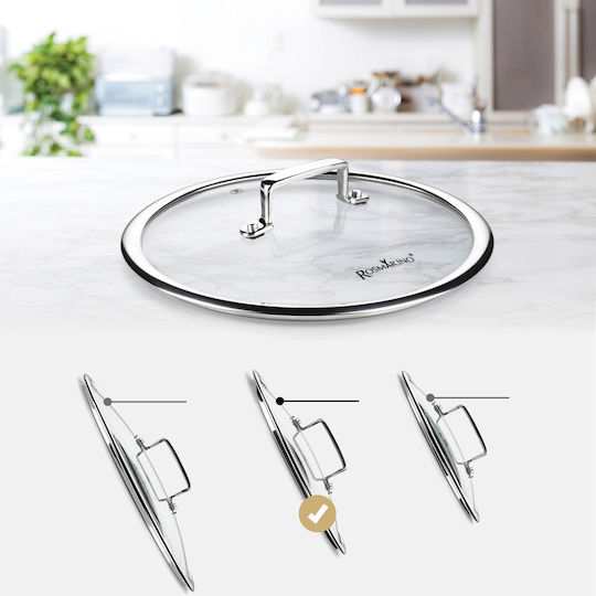 Rosmarino Καπάκι για Τηγάνι και Κατσαρόλα Γυάλινο 24cm