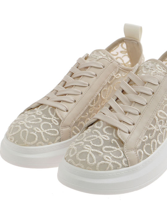 Sneakers Beige Lace