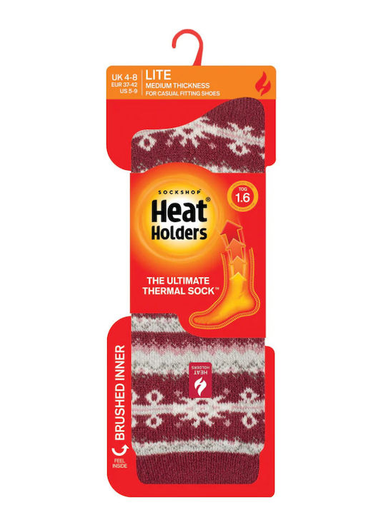 Heat Holders Femei Șosete Uni Burgundy 1Pachet