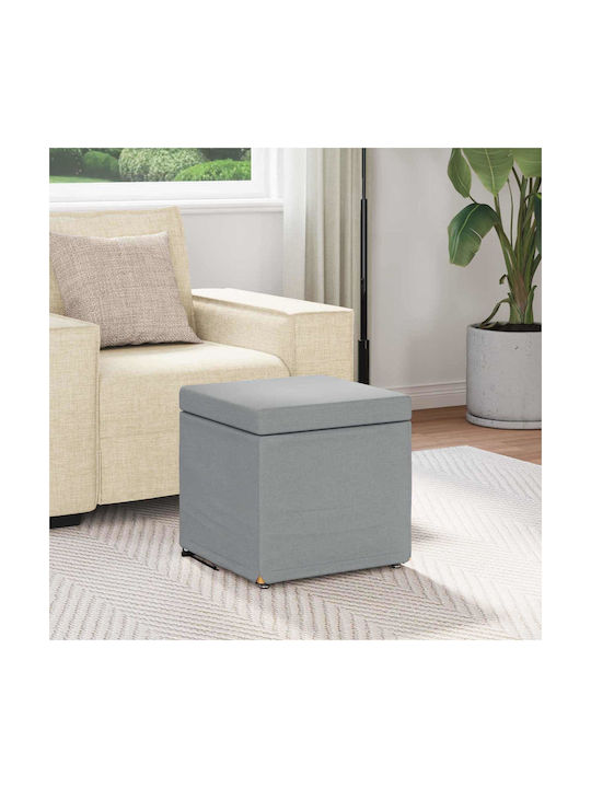 Stool For Kitchen Upholstered with Fabric Light Gray