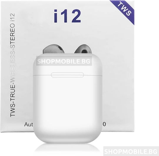 In-ear Bluetooth Handsfree Ακουστικά με Θήκη Φόρτισης Λευκά