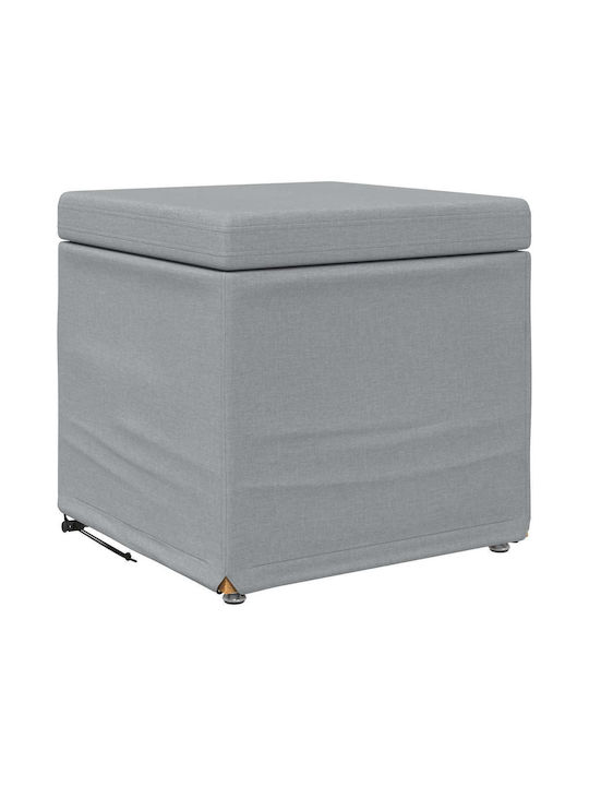 Stool For Kitchen Upholstered with Fabric Light Gray