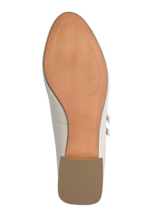 Ecru Heels with Strap