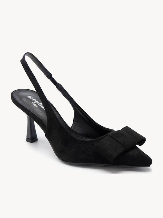 Ligglo Suede Μυτερές Γόβες με Λουράκι