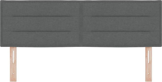 vidaXL Fabric Bed Headboard Gray 144x128cm