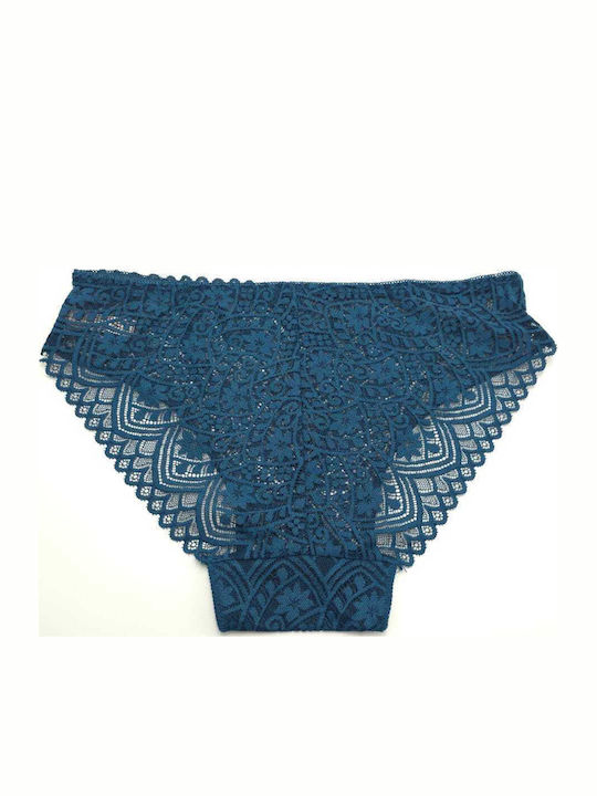 Femeie Slip cu Dantelă Blue