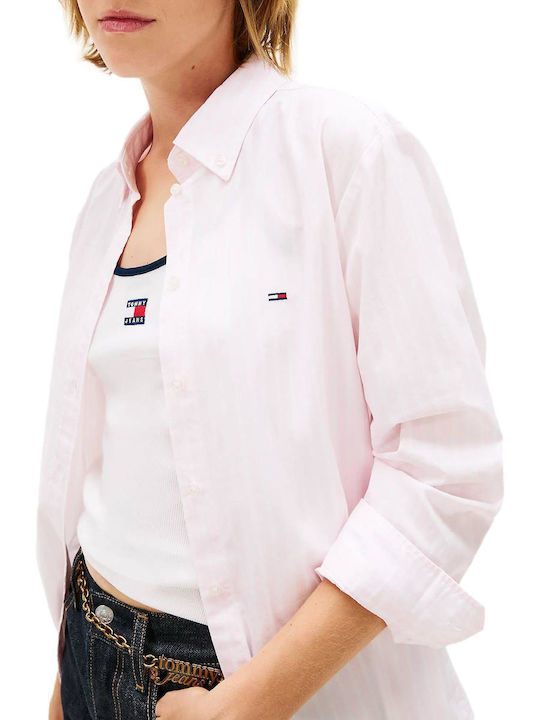 Langärmelig Damen Hemd Pink