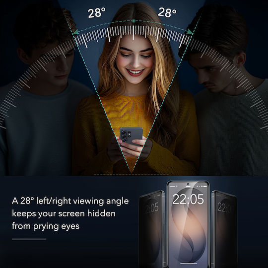 ESR Privatsphäre Displayschutzfolie Schwarz (Galaxy S26 Ultra)