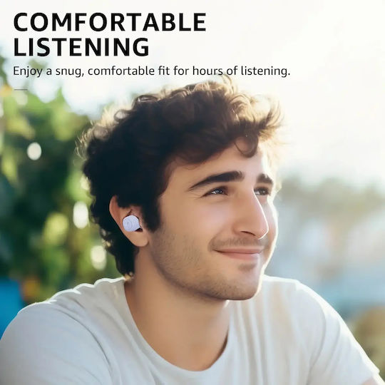 Agile Solo Earbud / In ear Bluetooth хендсфри Слушалки с Устойчивост на Пот и Кутийка за Зареждане Лилав