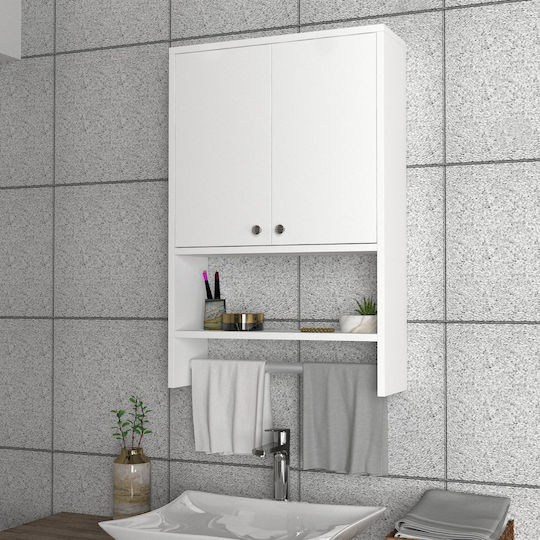 UnicUtil Ντουλάπι Μπάνιου 59x20x90cm Λευκό