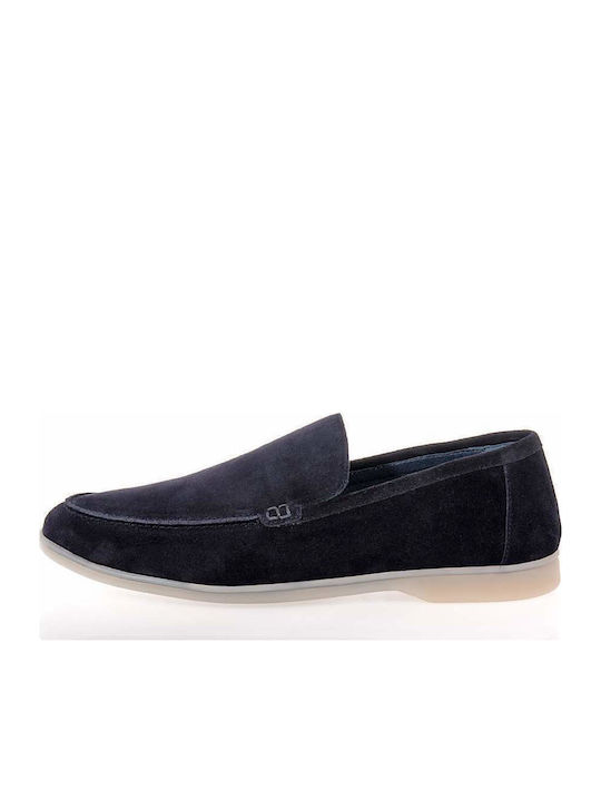 Suede Ανδρικά Loafers σε Μπλε Χρώμα