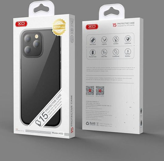 XO Задна корица Силикон Черен (iPhone 15 Pro Max)