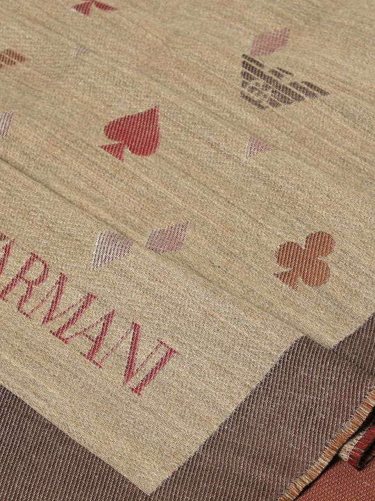 Emporio Armani Women's Scarf BROWN-BORDEAUX