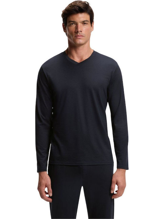 Boss Χειμερινή Ανδρική Πιτζάμα Dark Blue