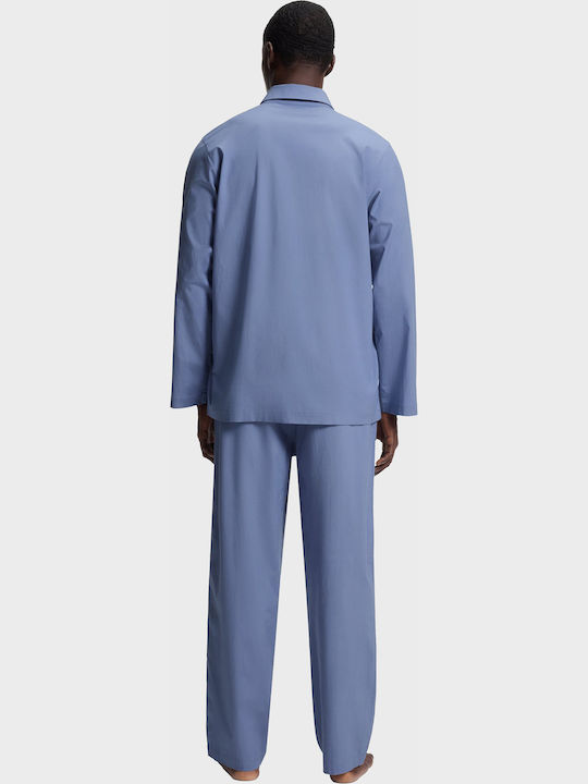 Boss Χειμερινή Ανδρική Πιτζάμα Light Blue