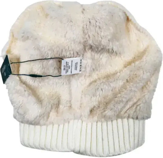 Set with Beanie Knitted in Beige color