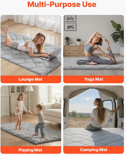 Vevor Exercise Mat Gray (203.2x99.1x6.35cm)