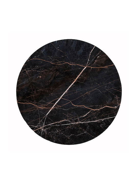 HomeMarkt Round Table Surface HPL Black Marble 120x120x1.2cm HM6351.34