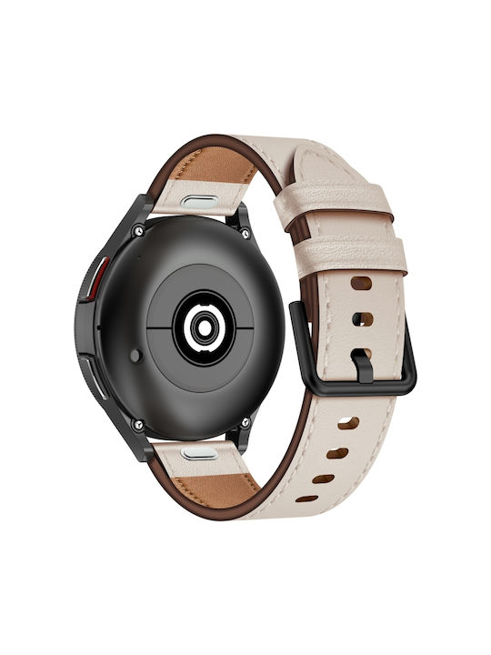 Samsung Galaxy Watch 42mm 20mm Sx Connector Metal Button Switch Leather Watch Band Starlight