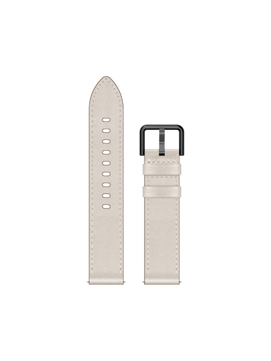 Samsung Galaxy Watch 42mm 20mm Sx Connector Metal Button Switch Leather Watch Band Starlight