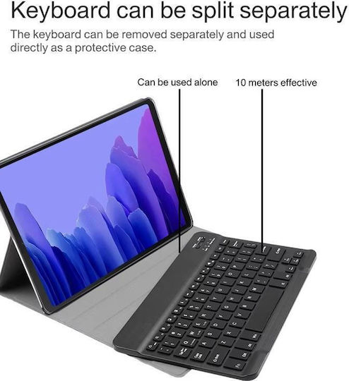 Калъф Bluetooth Клавиатура С Подсветка Lenovo Tab Plus 11.5 Tb-351 Черен