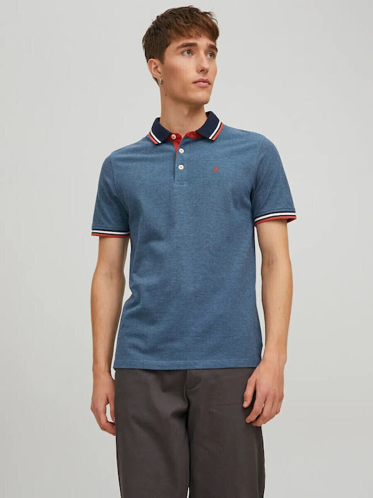 Polo Short Sleeve Blouse Denim Blue