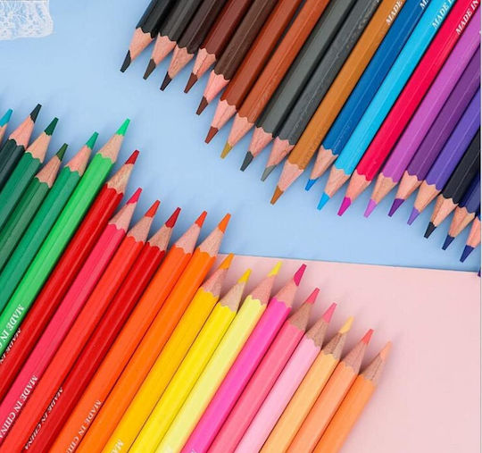 Roza Set of 36 Multicolour Coloured Pencils Nature Animals Drawing Craft Set