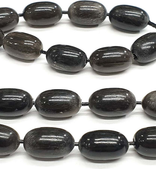 Roloi Komboloi Horn Worry Beads with 19 Beads Gray 28cm