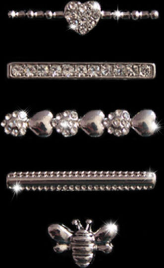 Strap Jewellery Ring + Charm Bee Set Silver Oem