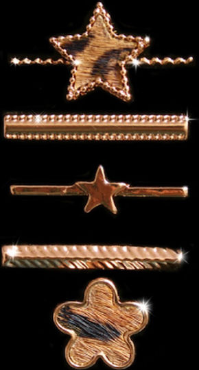 Strap Jewellery Ring + Charm Star Set Leopard Oem