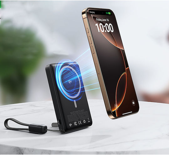 Iniu MagSafe Power Bank 10000mAh 45W με 2 Θύρες USB-C Μαύρο