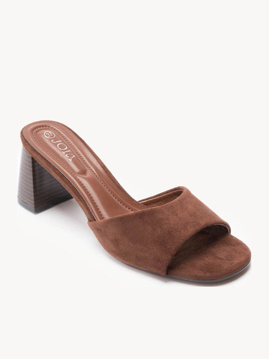 Brown Mules Wide Front Strap