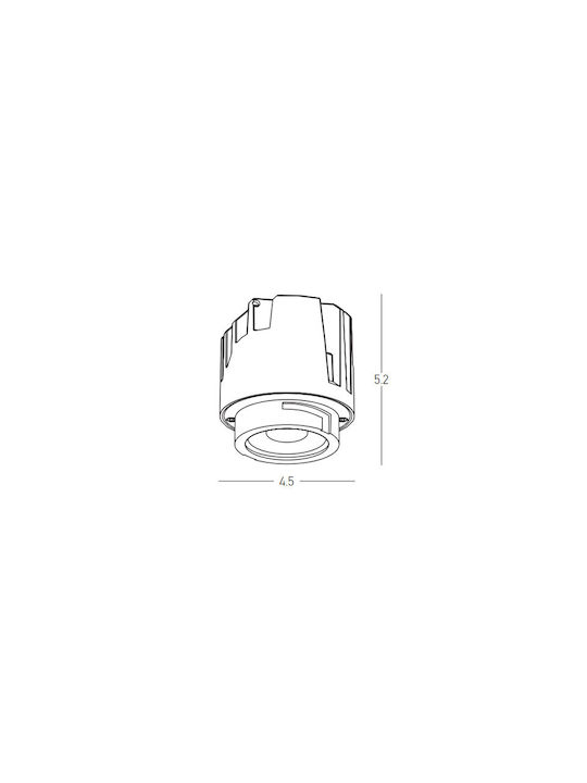 Zambelis Lights Led Spot Încorporat cu LED Integrat și Lumină Alb Cald Negru 1buc