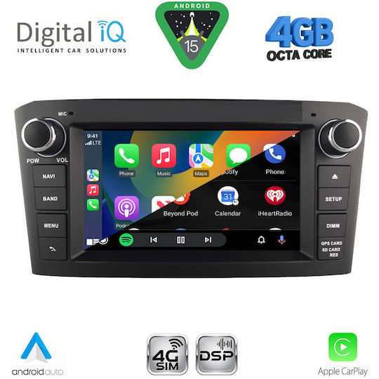Digital IQ Car Audio System for Toyota Avensis 2003-2009 (Bluetooth/USB/WiFi/GPS/Apple-Carplay/Android-Auto) with Touch Screen 7"