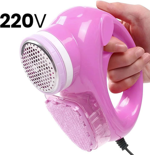 Avizar Electric Lint Fuzz Shaver Stainless Steel Blades Grid Pink