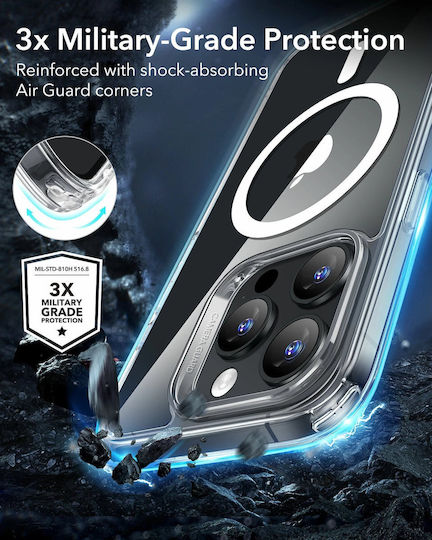 ESR Classic Hybrid Halolock Umschlag Rückseite Silikon 1.2mm Transparent (iPhone 17 Pro Max / iPhone 17 Pro / iPhone 16 Pro Max)