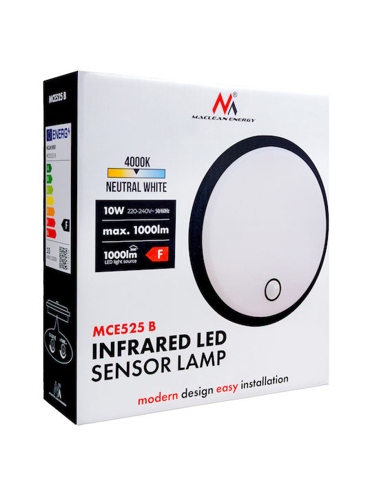 Maclean Energy Wall-Mounted Outdoor LED Lighting IP65 10W With Natural White Light