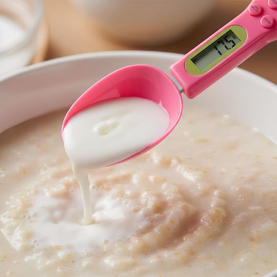 Avizar Electronic Measuring Spoon Lcd Display Built-in Tare Function Pink