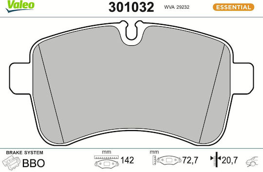 Valeo 301032 Bremsbelag Set Scheibenbremse