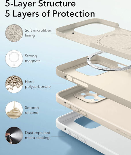 ESR Cloud Halolock Back Cover Σιλικόνης / Πλαστικό 1.2mm Ροζ (iPhone 16 Pro Max)