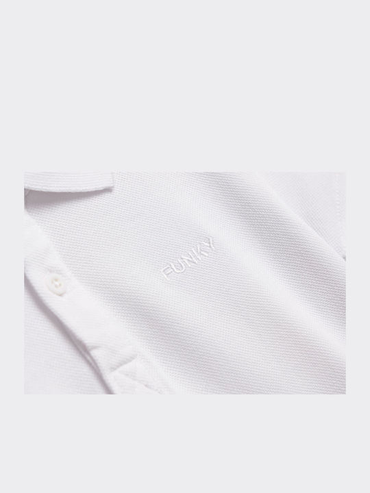 Funky Polo pentru copii Cu mânecă scurtă Alb Funky Polo pentru copii Cu mânecă scurtă Alb
