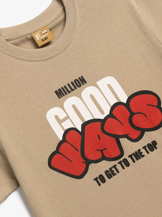 Funky Tricou pentru copii Tabac maro Funky Tricou pentru copii Tabac maro