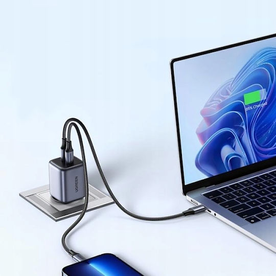 Ugreen Încărcător Fără Cablu GaN cu Port USB-A și Port USB-C 45W Power Delivery Negru (X525)