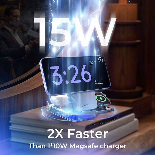 Lisen Φορτιστής Magsafe 15W Γκρι (W106)