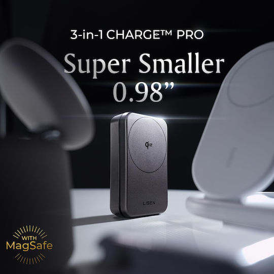 Lisen Φορτιστής Magsafe 15W Γκρι (W106)